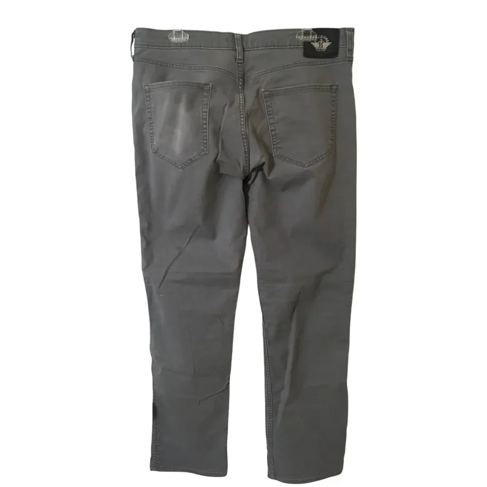 Dockers Gray 60% Cotton 37% Polyester 3% Elastane Straight Fit 34X32